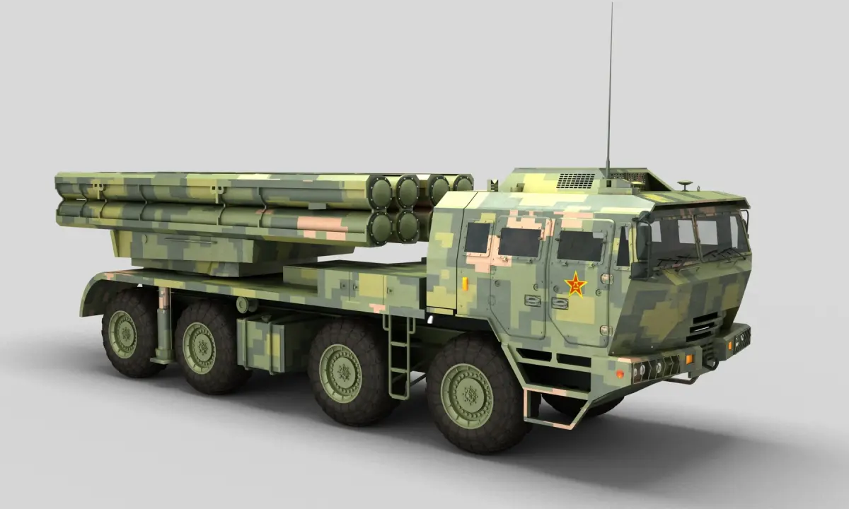 Chinese PHL-16 Rocket System 3D model