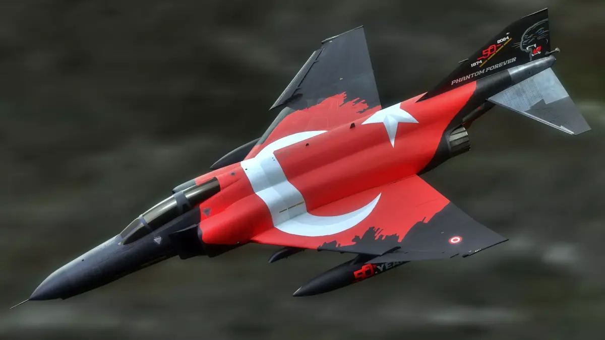 F4 Phantom 2-Turkey -Fully Rigged-High Resolution Textures Low-poly 3D model