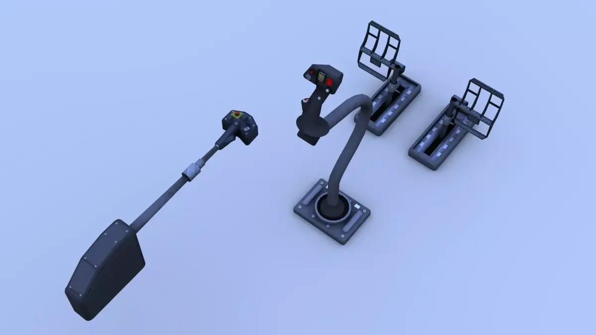UH-60 Blackhawk Helicopter - Joystick Throttle Rudder Control Low-poly 3D model