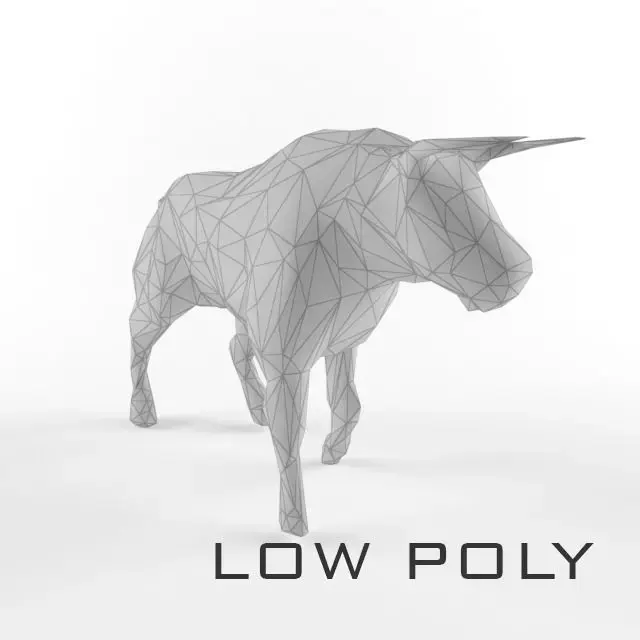 Low Poly Bull Taurus Animal  Low-poly 3D model