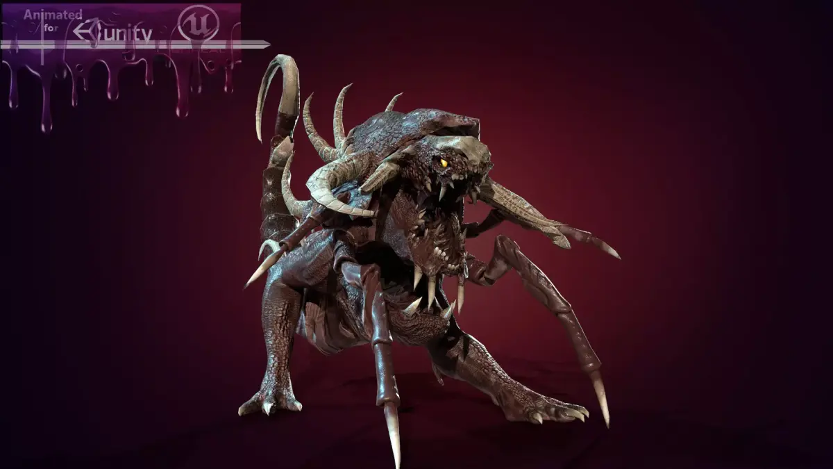 Hell Dog remaster Low-poly 3D model