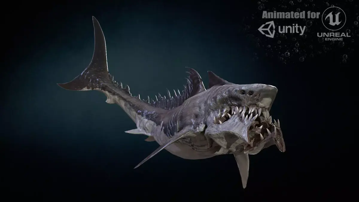 AlienShark 1 Low-poly 3D model