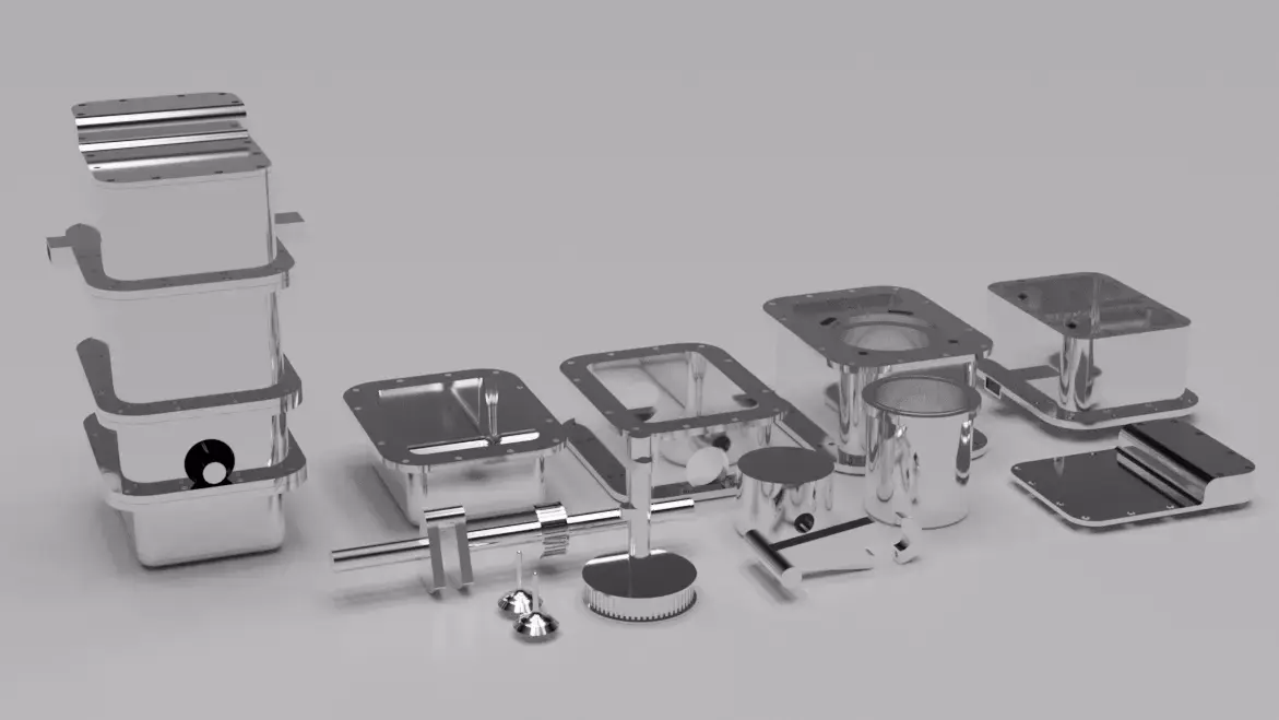 4 stroke 1 cilinder engine model 3D model