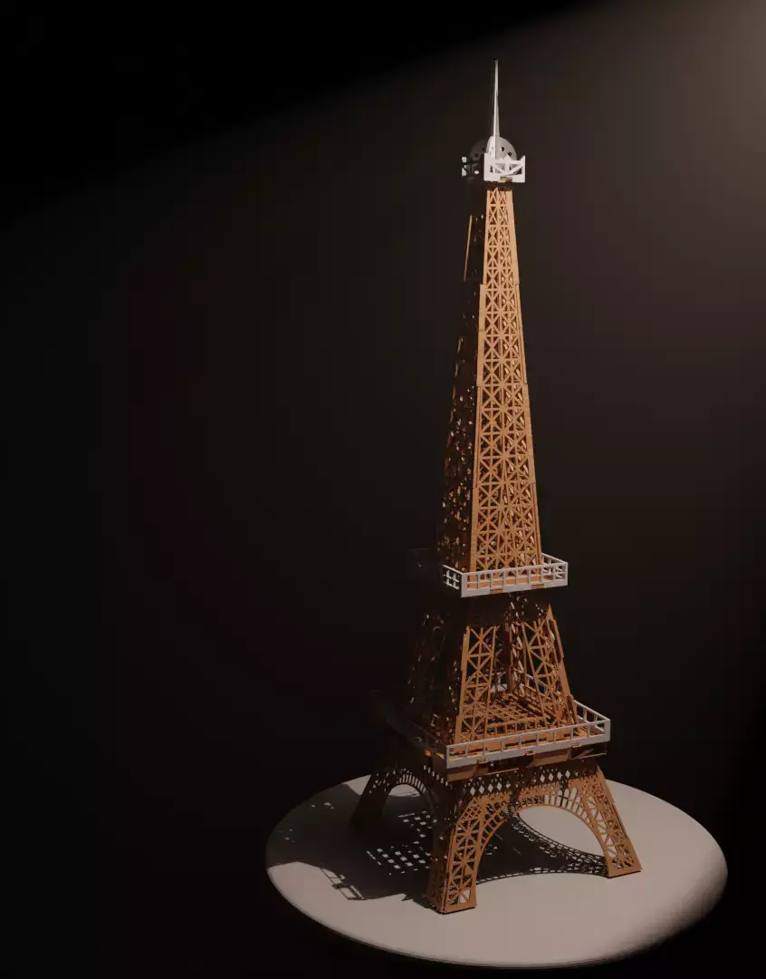 Eiffel Tower CNC Model 3D model