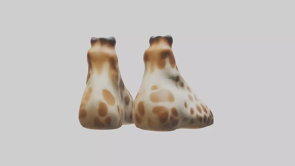 Giraffe Hooves Model Low-poly 3D model