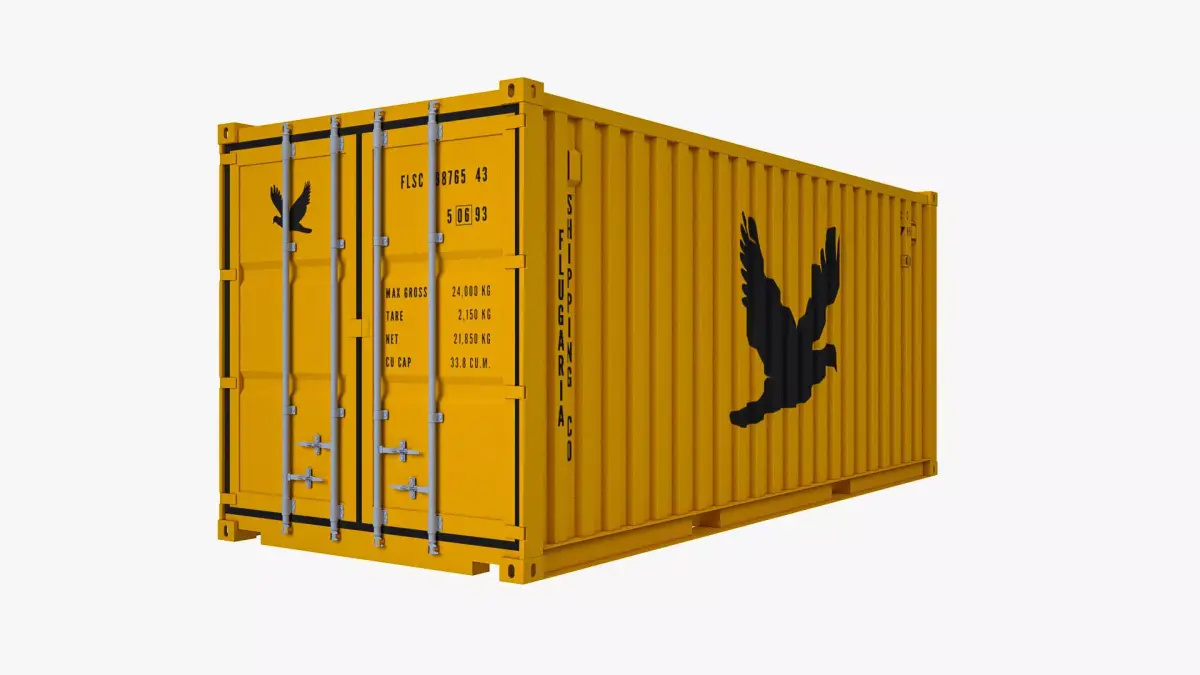 20 ft Dry Van Shipping Container 3D model