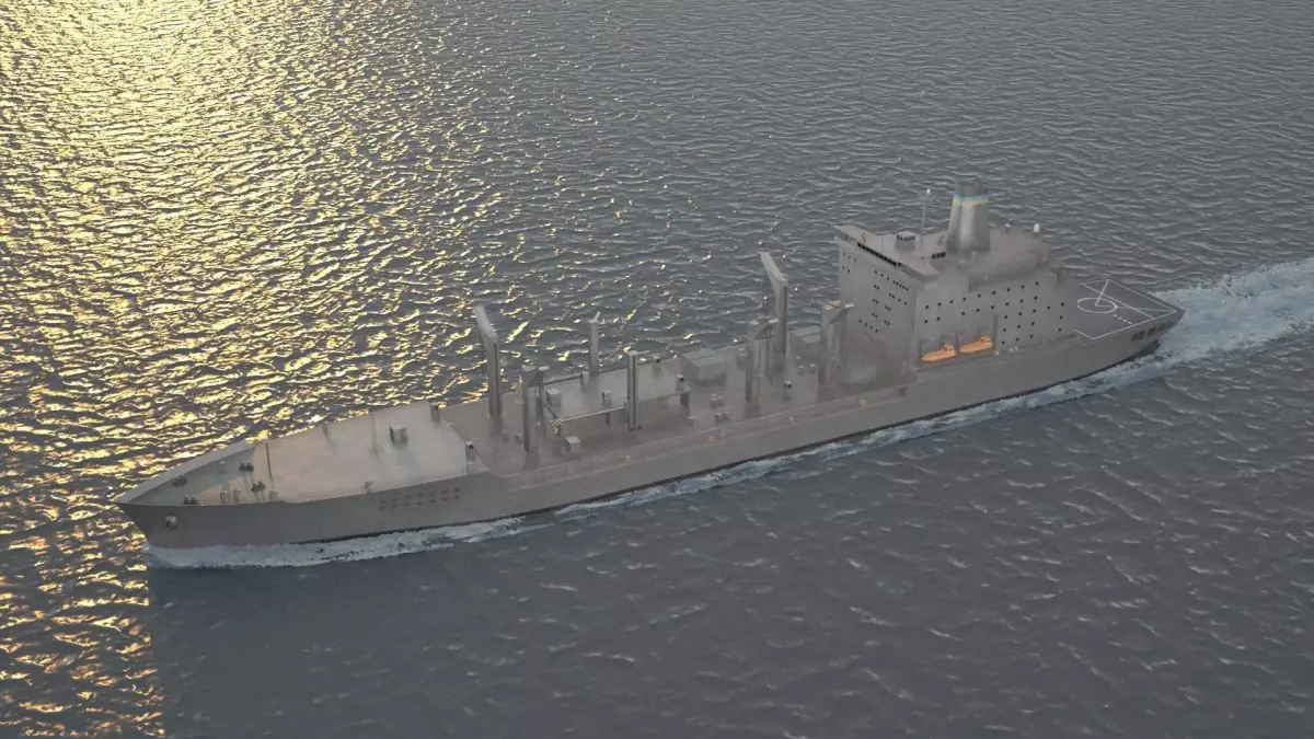 US Navy Henry J Kaiser class oil transfer vessel USNS Low-poly 3D model