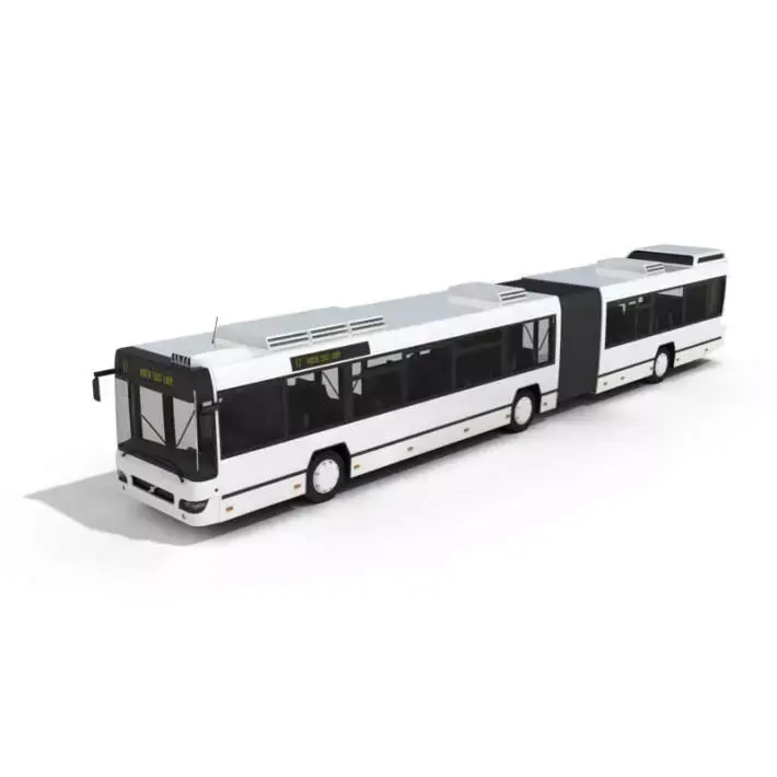 Extended White City Bus 3D model