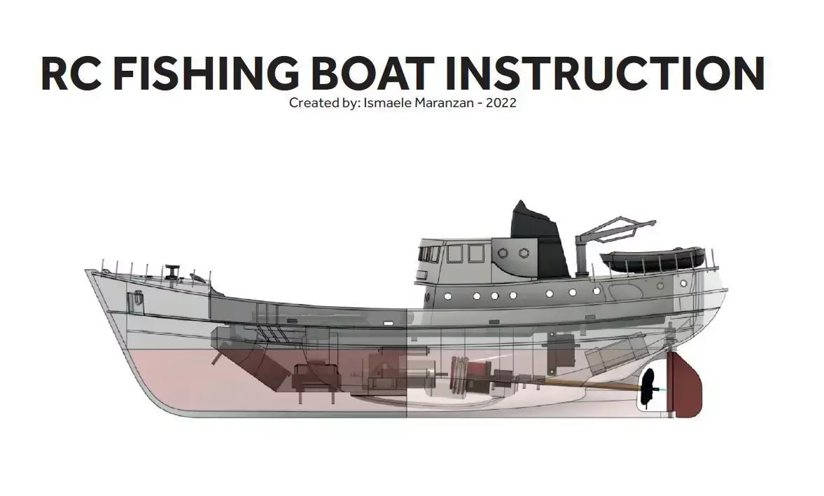 1 100 Fishing boat RC Model Ship Instructions 3D print model Free 3D print model