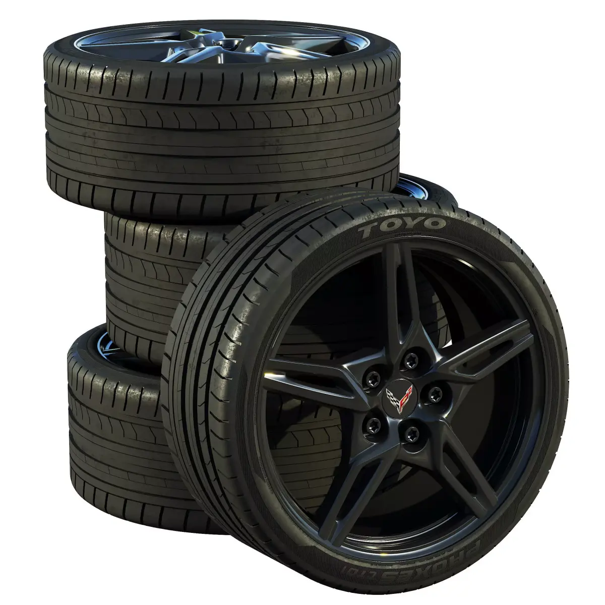 Chevrolet Corvette C8 2020 wheels 3D model