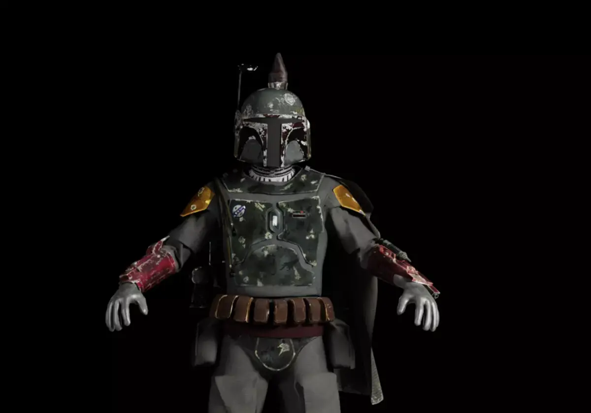 Star Wars BobaFett Realistic Armored Character 3D model