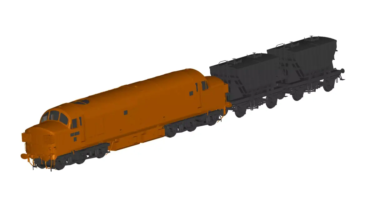 freight train 3D model purchase