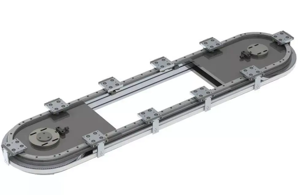 ARC Curved Linear Guide - Circular Conveyor Line Track System 3D model