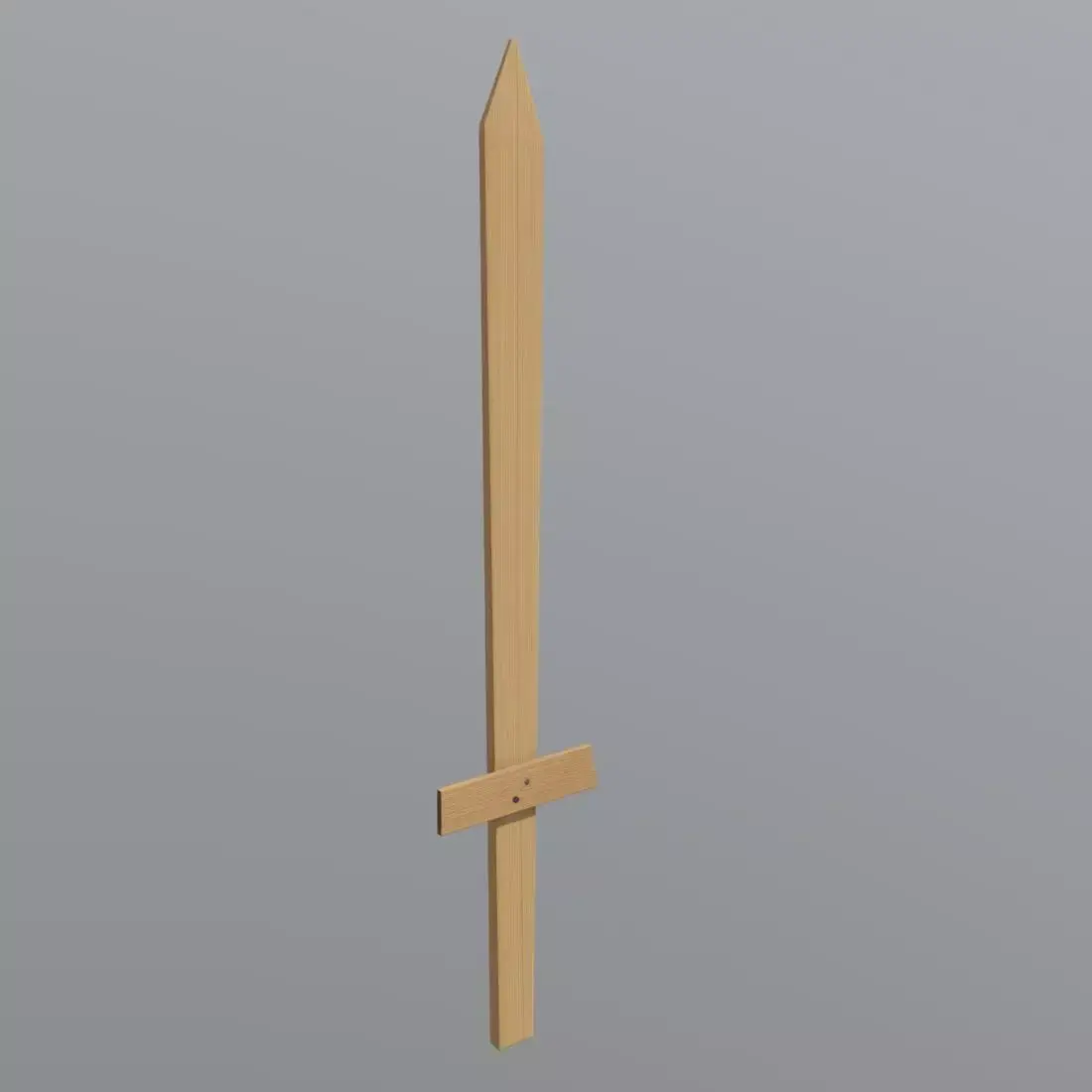 Wooden Sword Low-poly 3D model 2