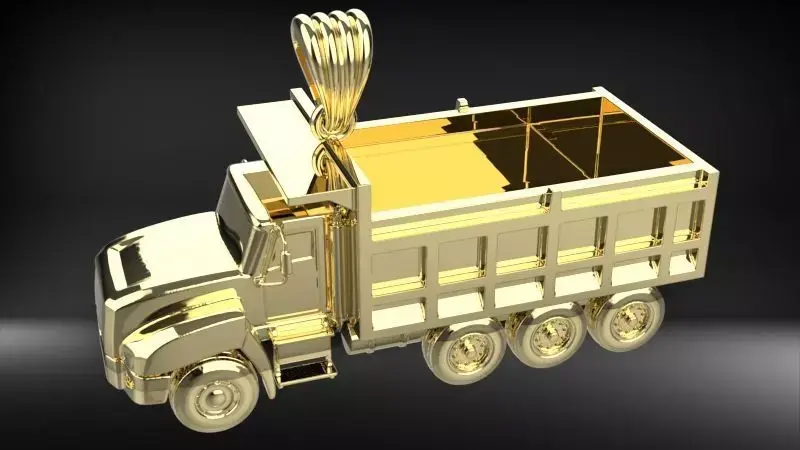 Small Truck Pendant Necklace Charm Jewelry  3D print model