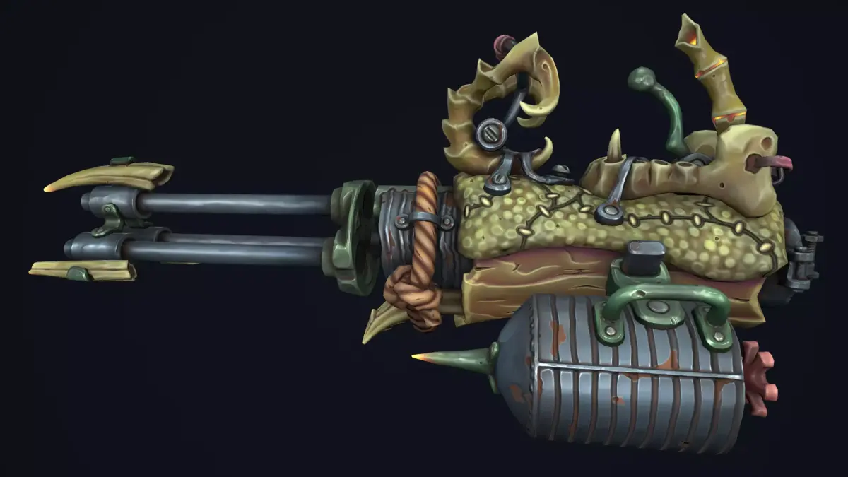 Desert minigun Low-poly 3D model