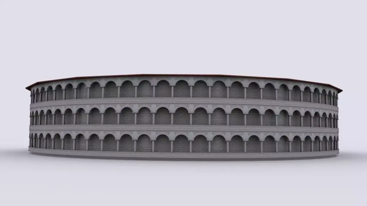 Gladiatorial arena Low-poly 3D model