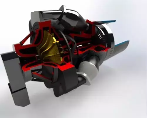 RADIAL JET ENGINE 3D model