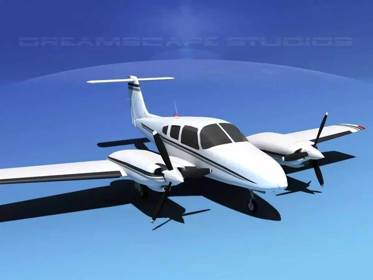 Piper PA-44-180T Turbo Seminole V12 3D model