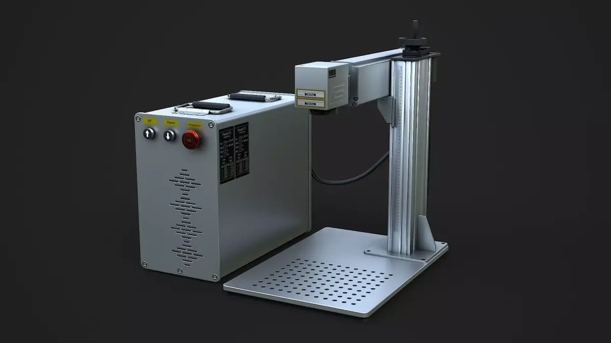 Fiber Laser Marking Machine Low-poly 3D model
