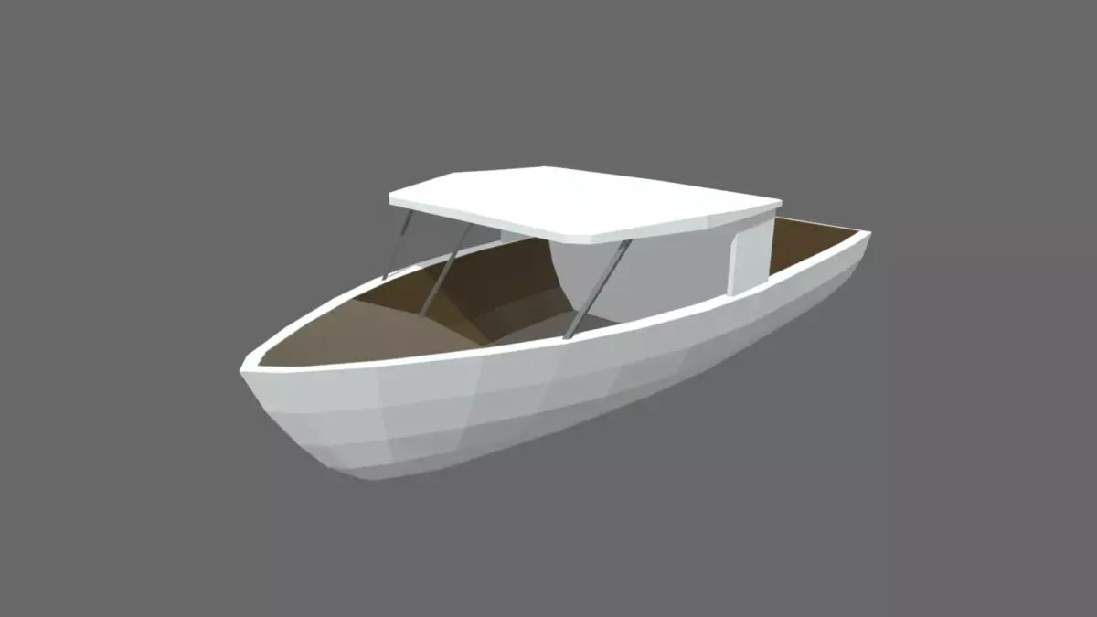 Low Poly Boat 06 Low-poly 3D model