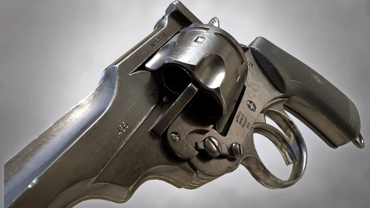 Webley MK VI Revolver PBR Low-poly 3D model