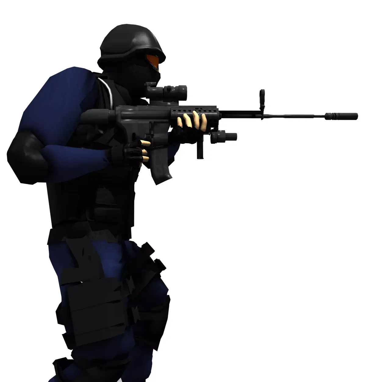 SWAT member Free 3D model