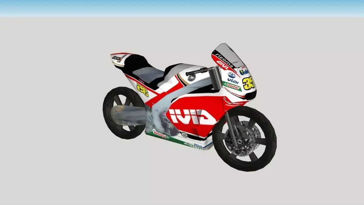 Moto GP Bike Low-poly 3D model