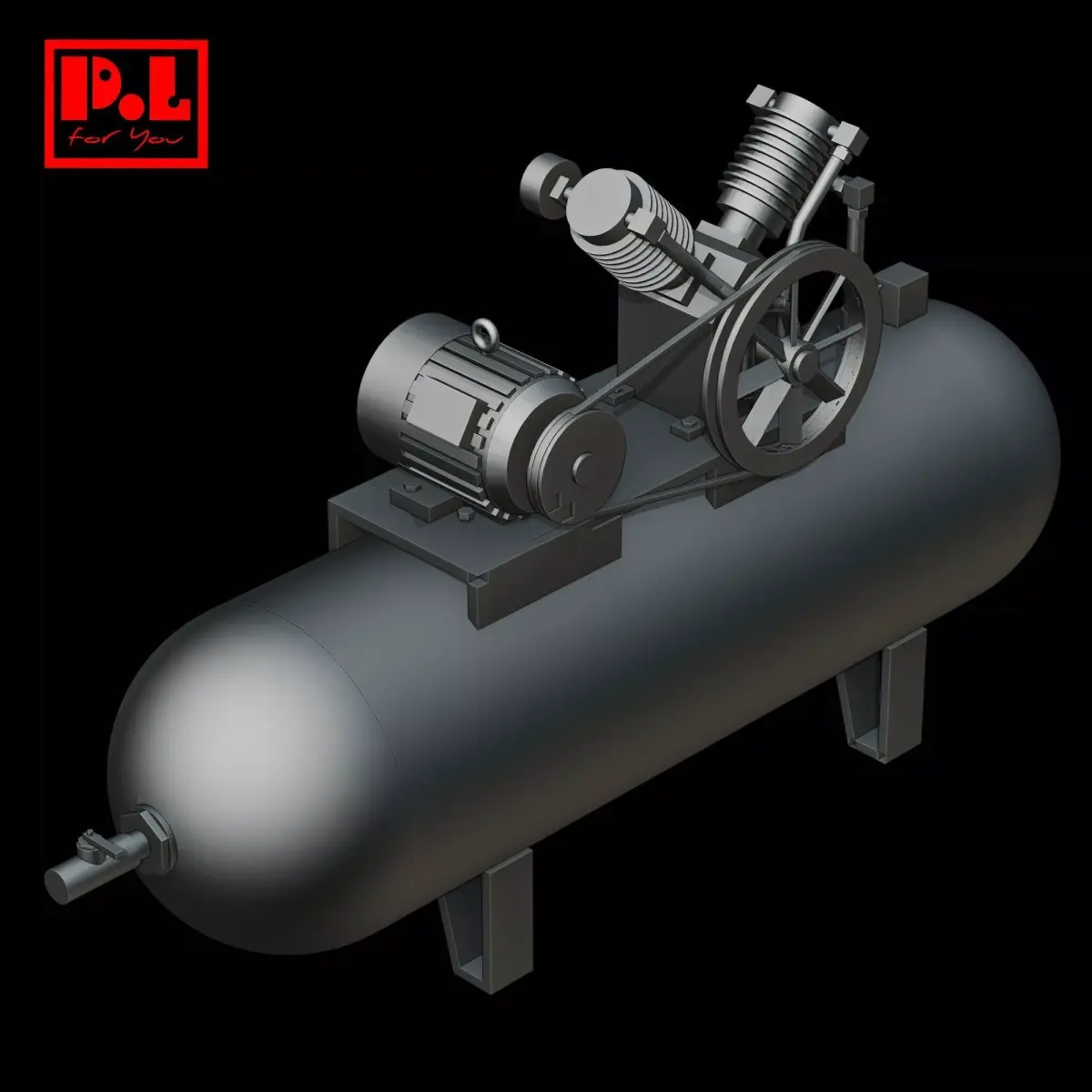 Air Compressor 3D model 4