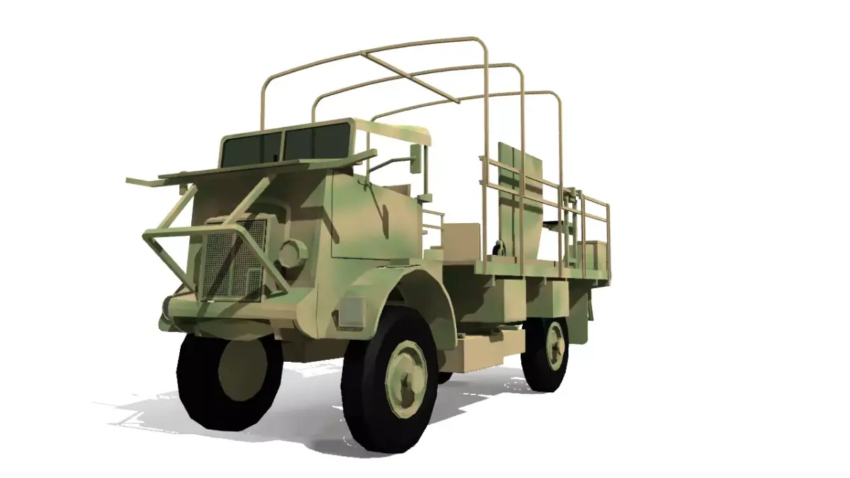 Bedford QL Military Truck Low-poly 3D model