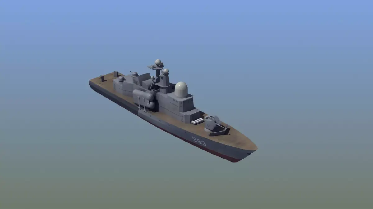 Tarantul Missile Boat LD1 Low-poly 3D model
