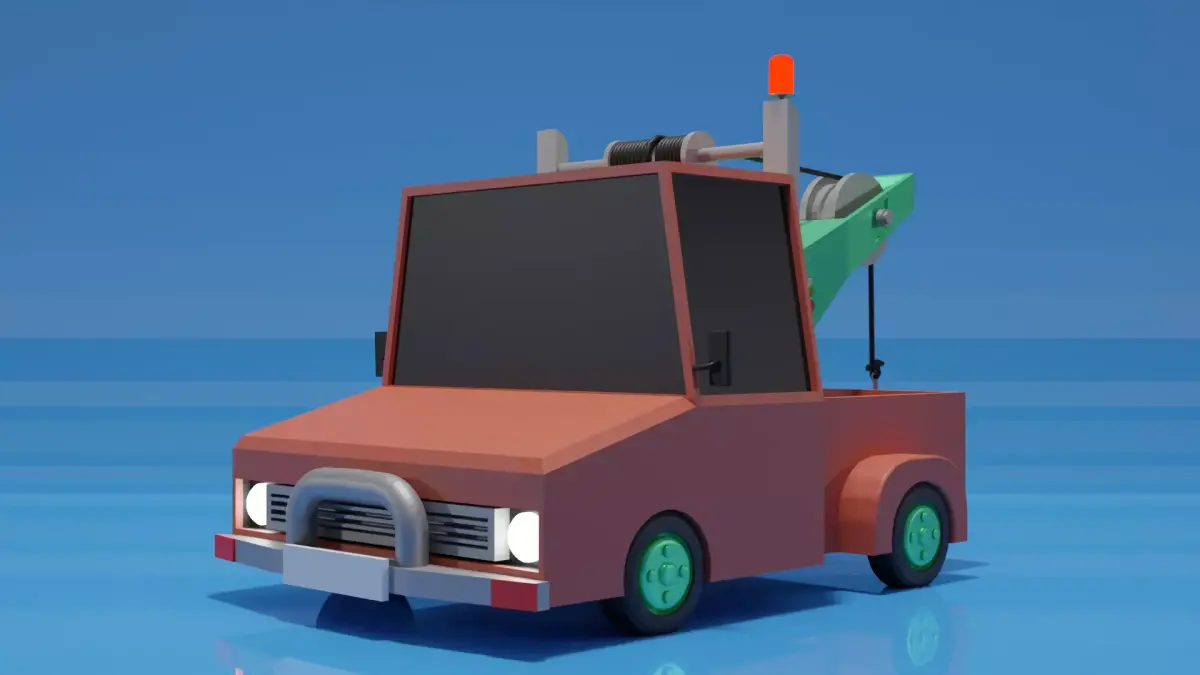 Low-poly Tow Truck Model 3D model