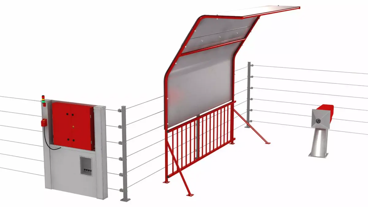 Cow Farm Automatic Feeding Machine Charge Station Low-poly 3D model