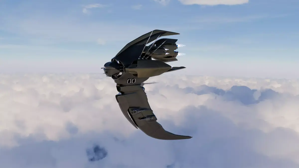 sci-fi jet 3D model
