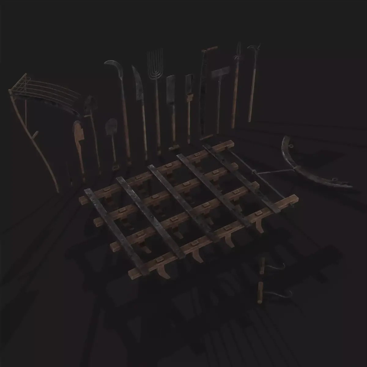 15 Medieval Farmers Tools and Plow Pack