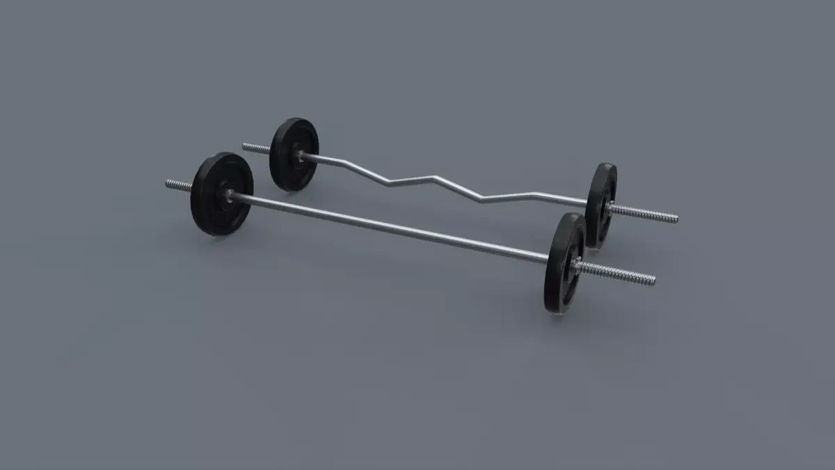 PBR Adjustable Barbell Set A2 Low-poly 3D model