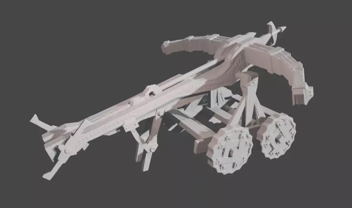 Ballista wheeled vehicle 3D print model