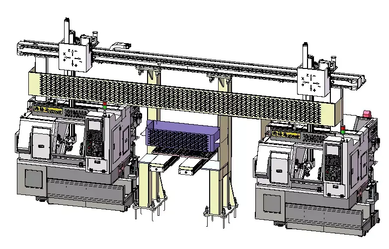 Truss loading and processing equipment 3D model