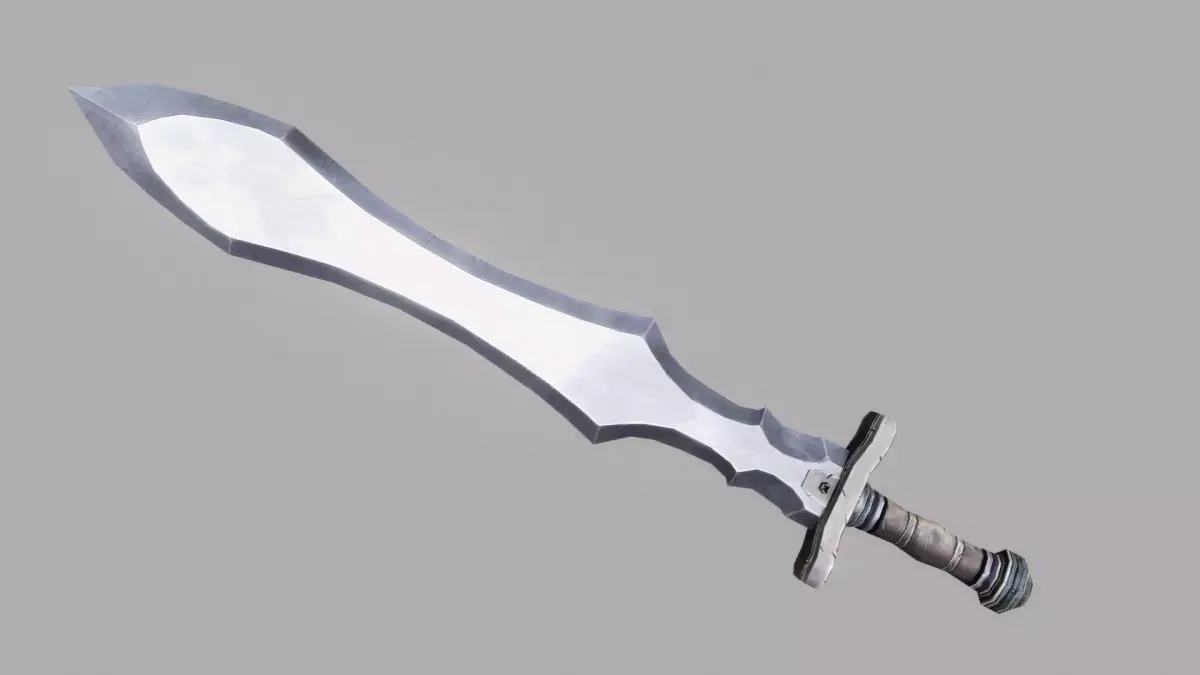 Sword Low-poly 3D model 45