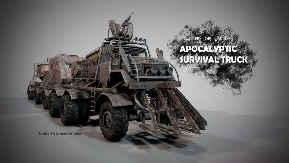 Post Apocalyptic Survival Truck 3D model