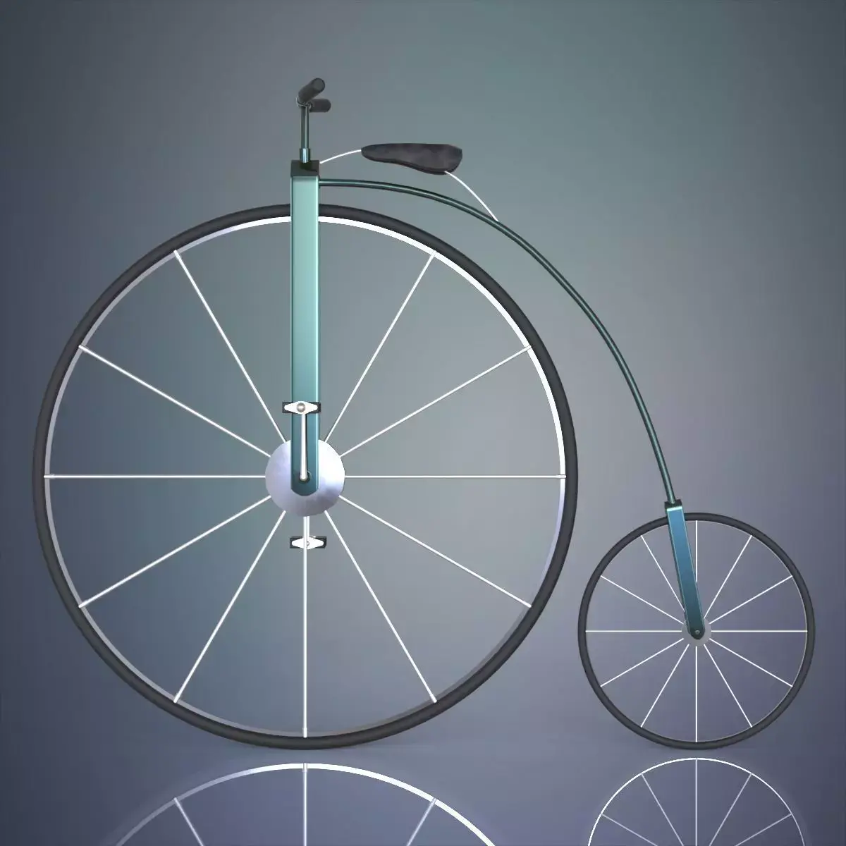 Penny farthing bicycle 3D model buy