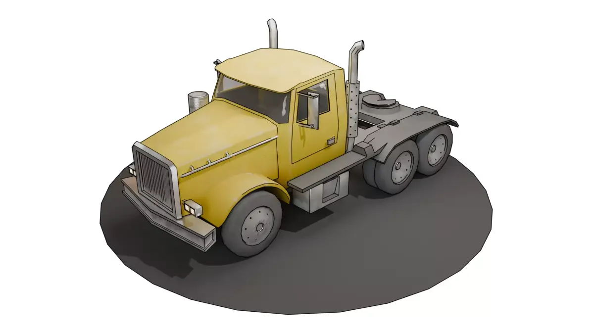American Old Truck Low-poly 3D model