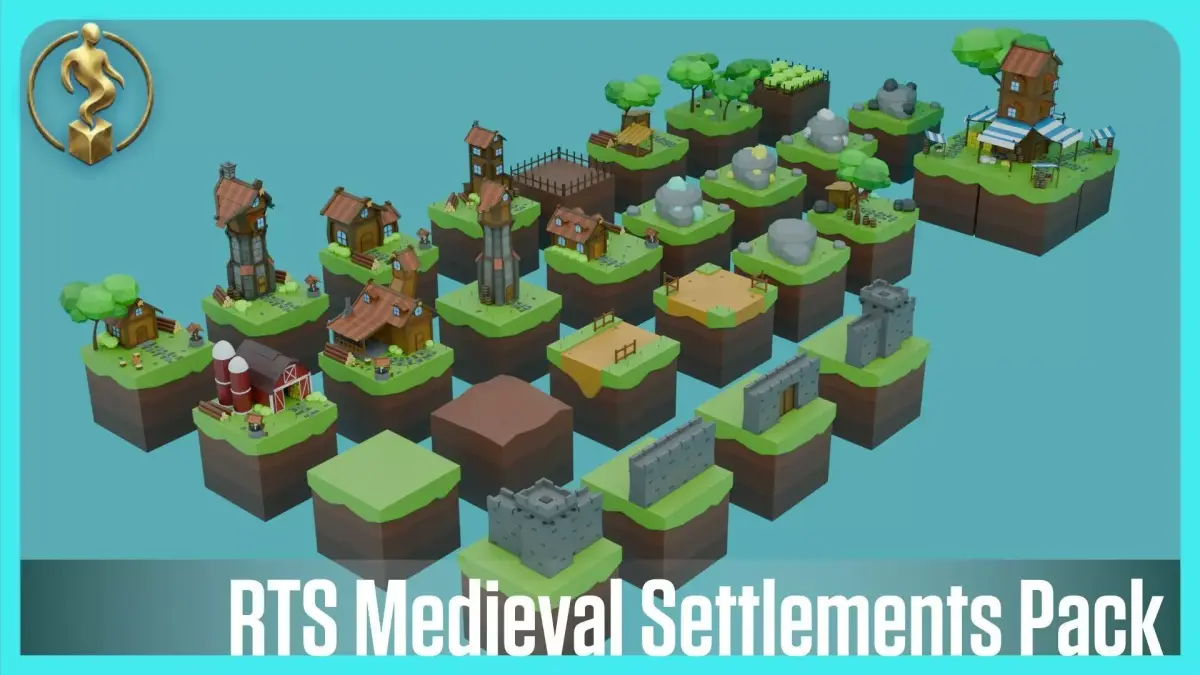 RTS Medieval Settlements Pack 3D model
