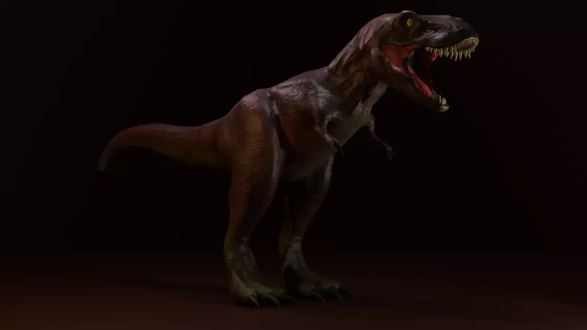 Medium poly T-rex Free low-poly 3D model