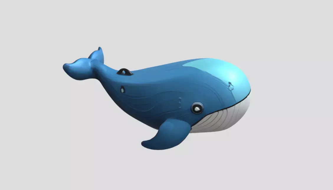 Whale Fish 3D Model PBR Textured Game Ready Low-poly 3D model