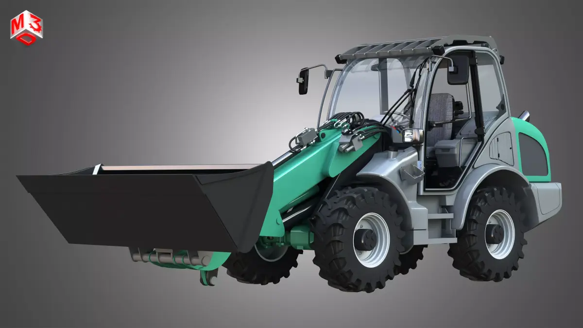 Loader KL80-8T  with Universal Bucket - Front Loader 3D model