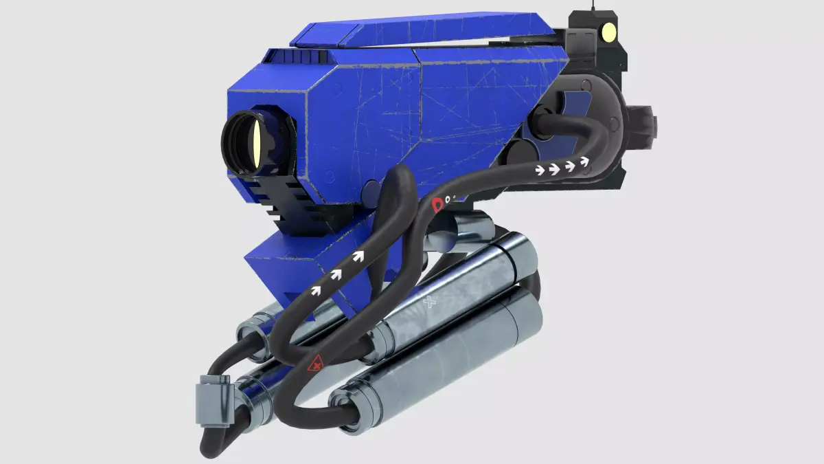 sci -fi head robot 3D model