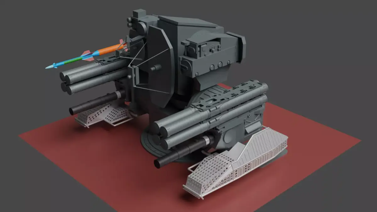 Russian 3K87 Kashtan CIWS 3D model