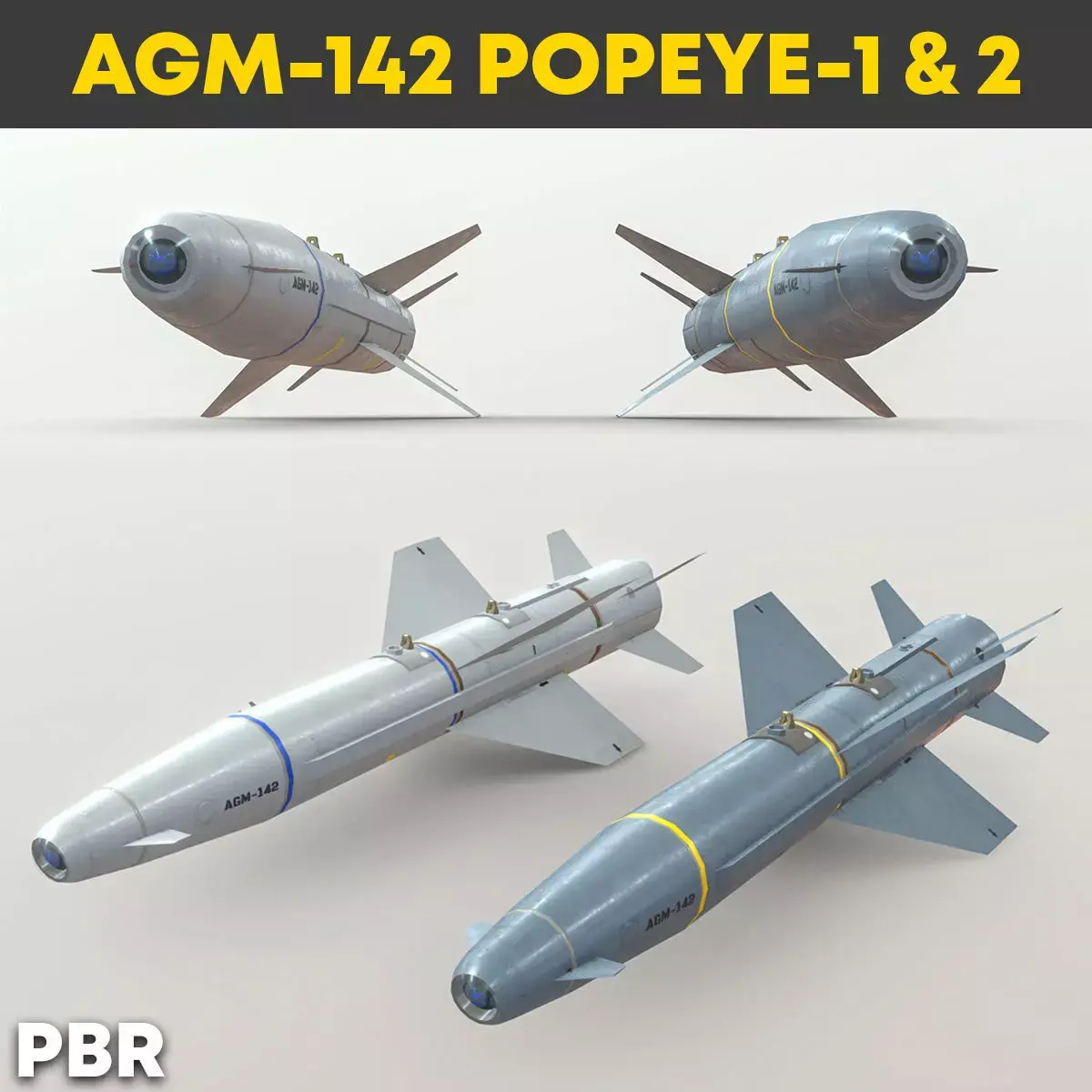 AGM-142 Popeye 1 - 2 Low-poly 3D model
