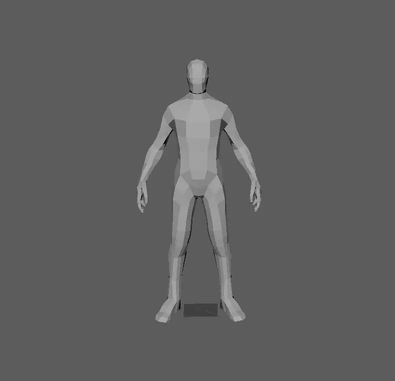 6 foot man Free low-poly 3D model